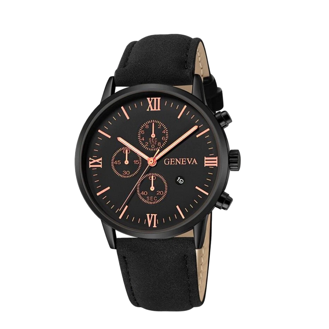 Reloj de cuarzo de estilo relajado Zachary con esfera analógica | 40.5 mm