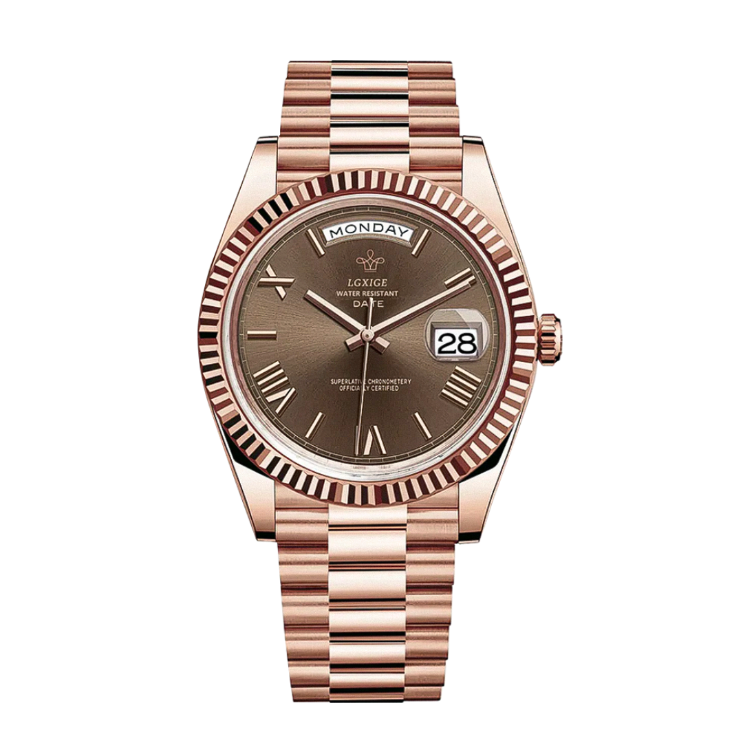 Reloj Frederick | Líneas precisas y estilo clásico de día y fecha | 40 mm