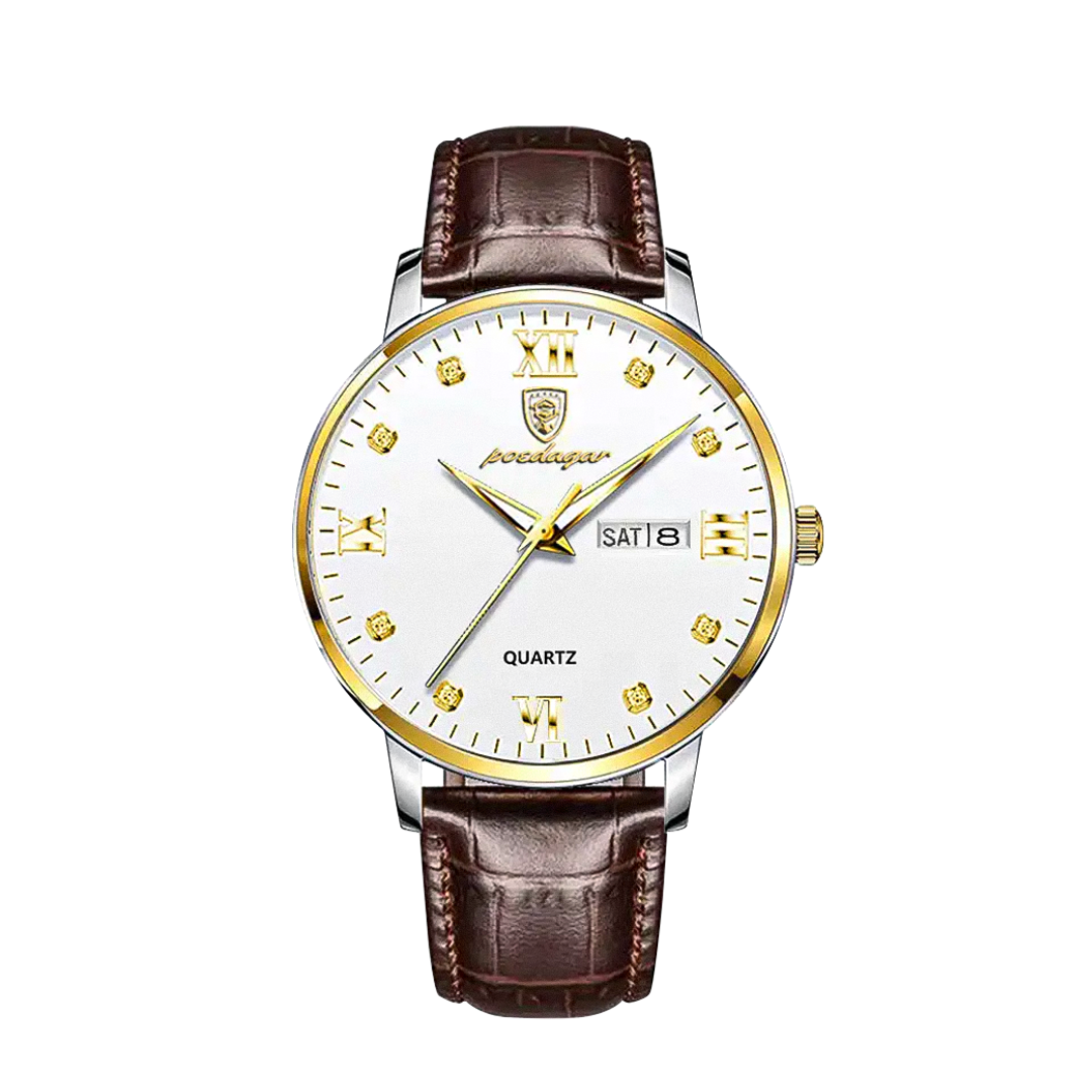 Enzo | Reloj de cuarzo elegante e impermeable para hombre | 42mm