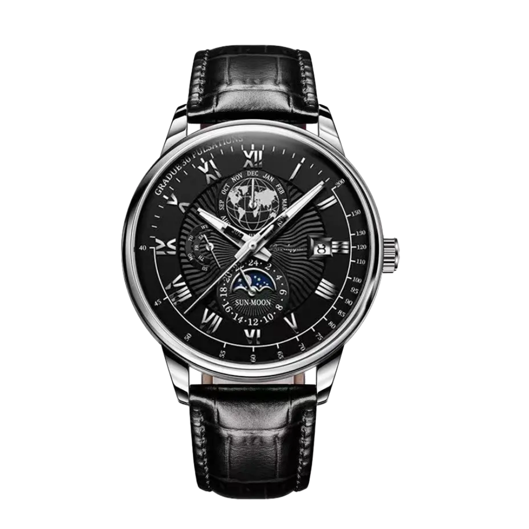 Reloj de pulsera de lujo moderno y delgado Xavier | Cuarzo de 40 mm