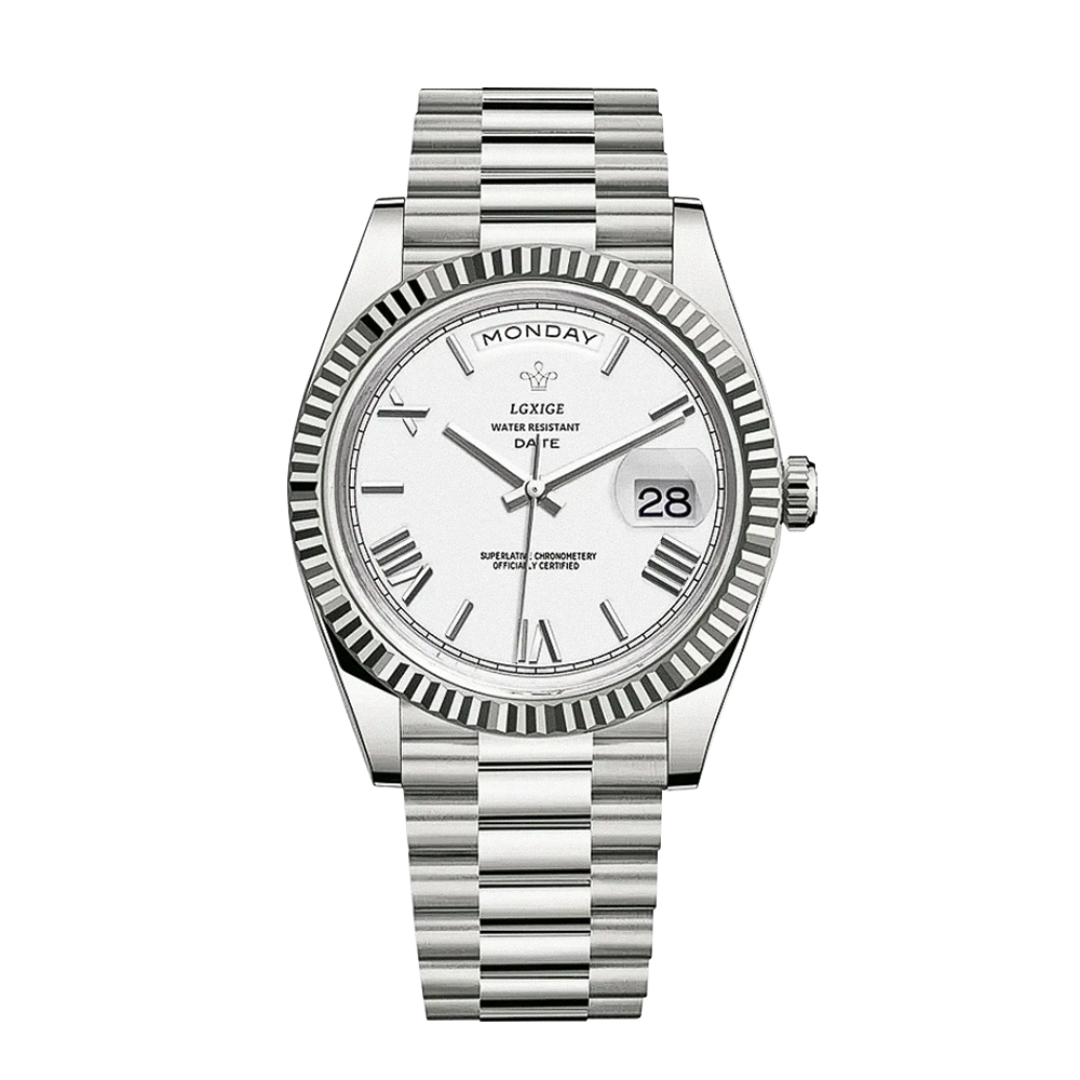 Reloj Frederick | Líneas precisas y estilo clásico de día y fecha | 40 mm