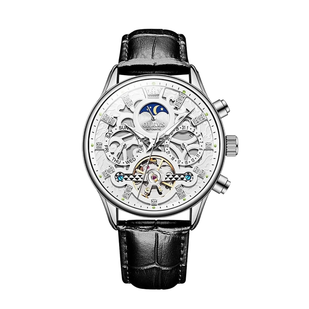 Emmett | Reloj mecánico automático con correa de piel | 40 mm