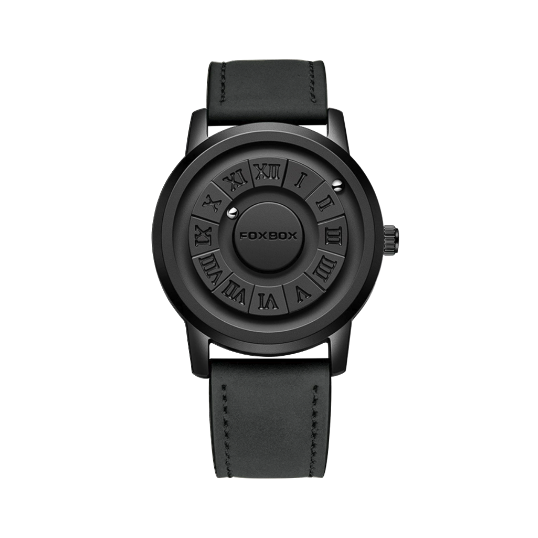 Max | Reloj de pulsera informal con esfera negra para hombre | 42 mm