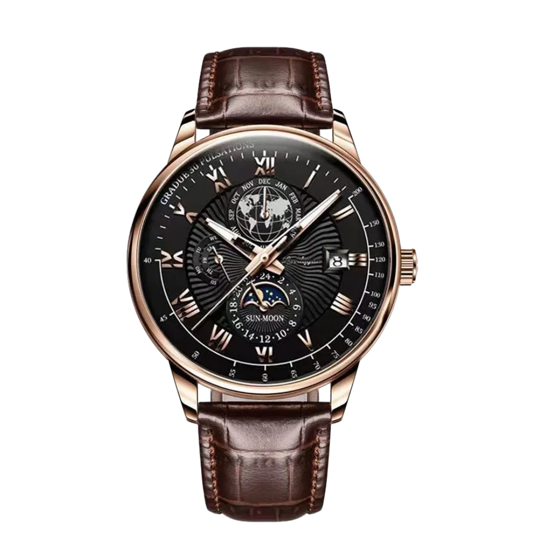 Reloj de pulsera de lujo moderno y delgado Xavier | Cuarzo de 40 mm