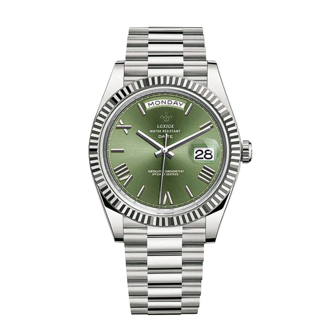 Reloj Frederick | Líneas precisas y estilo clásico de día y fecha | 40 mm