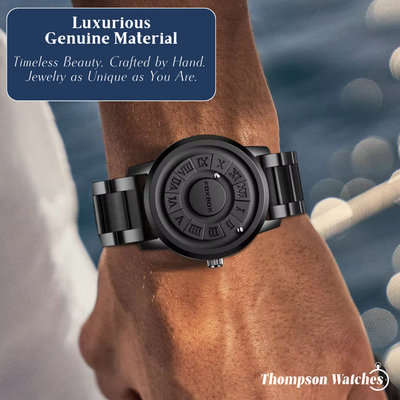 Max | Reloj de pulsera informal con esfera negra para hombre | 42 mm