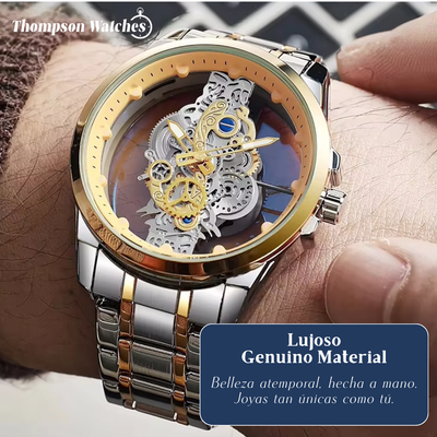 Río | Reloj Esqueleto de Cuarzo de Doble Cara Hueca | 42 mm