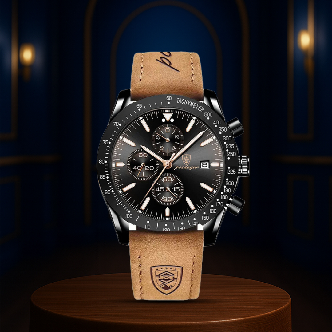 David | Elegante cronógrafo para hombre con correas versátiles | 44 mm