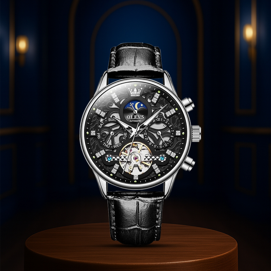 Emmett | Reloj mecánico automático con correa de piel | 40 mm