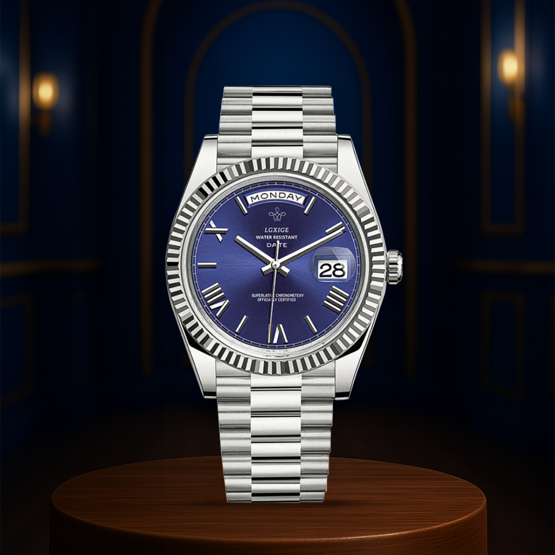 Reloj Frederick | Líneas precisas y estilo clásico de día y fecha | 40 mm