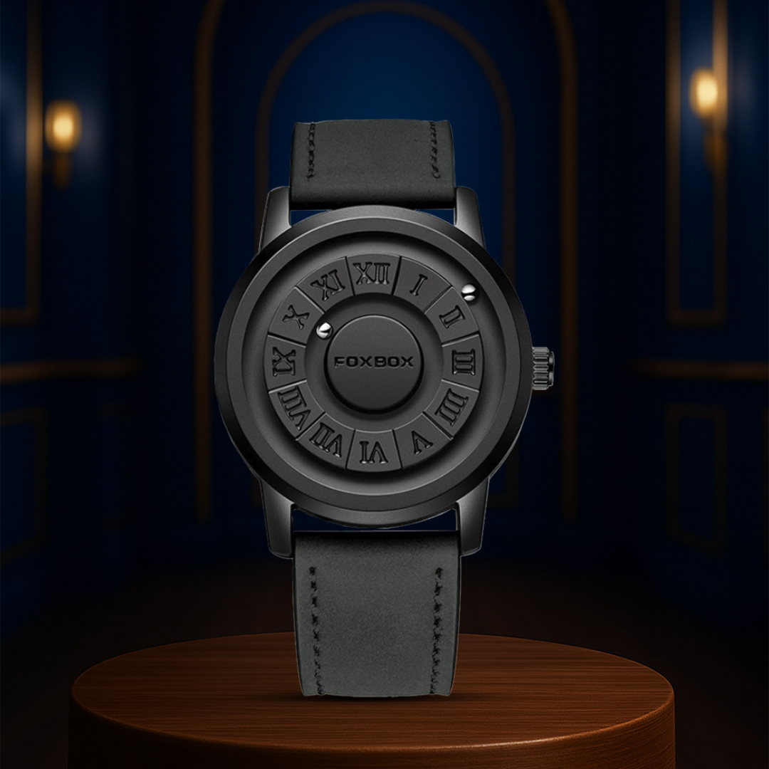 Max | Reloj de pulsera informal con esfera negra para hombre | 42 mm