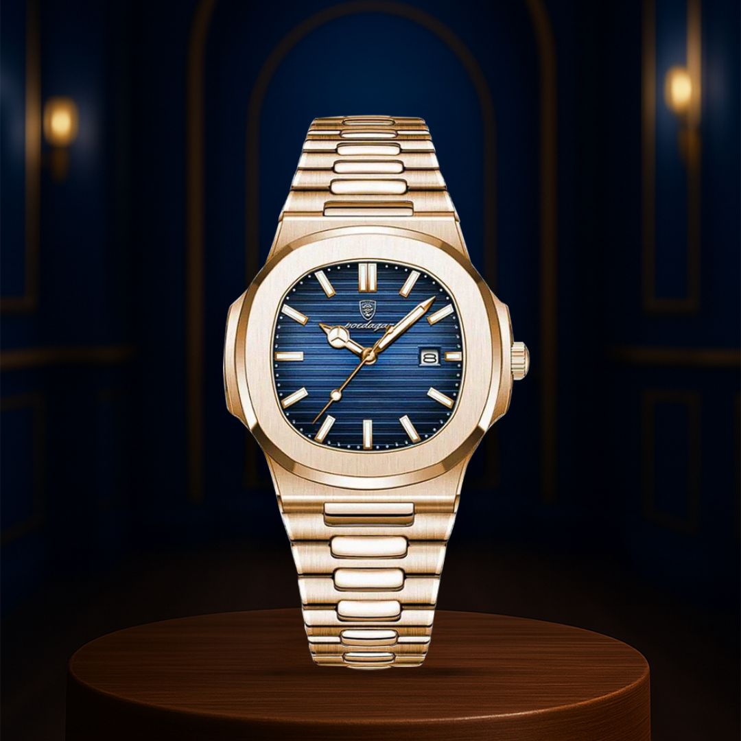 Adriel | Reloj de Marco de Acabado en Oro Rosa Refinado y Elegante | 40mm