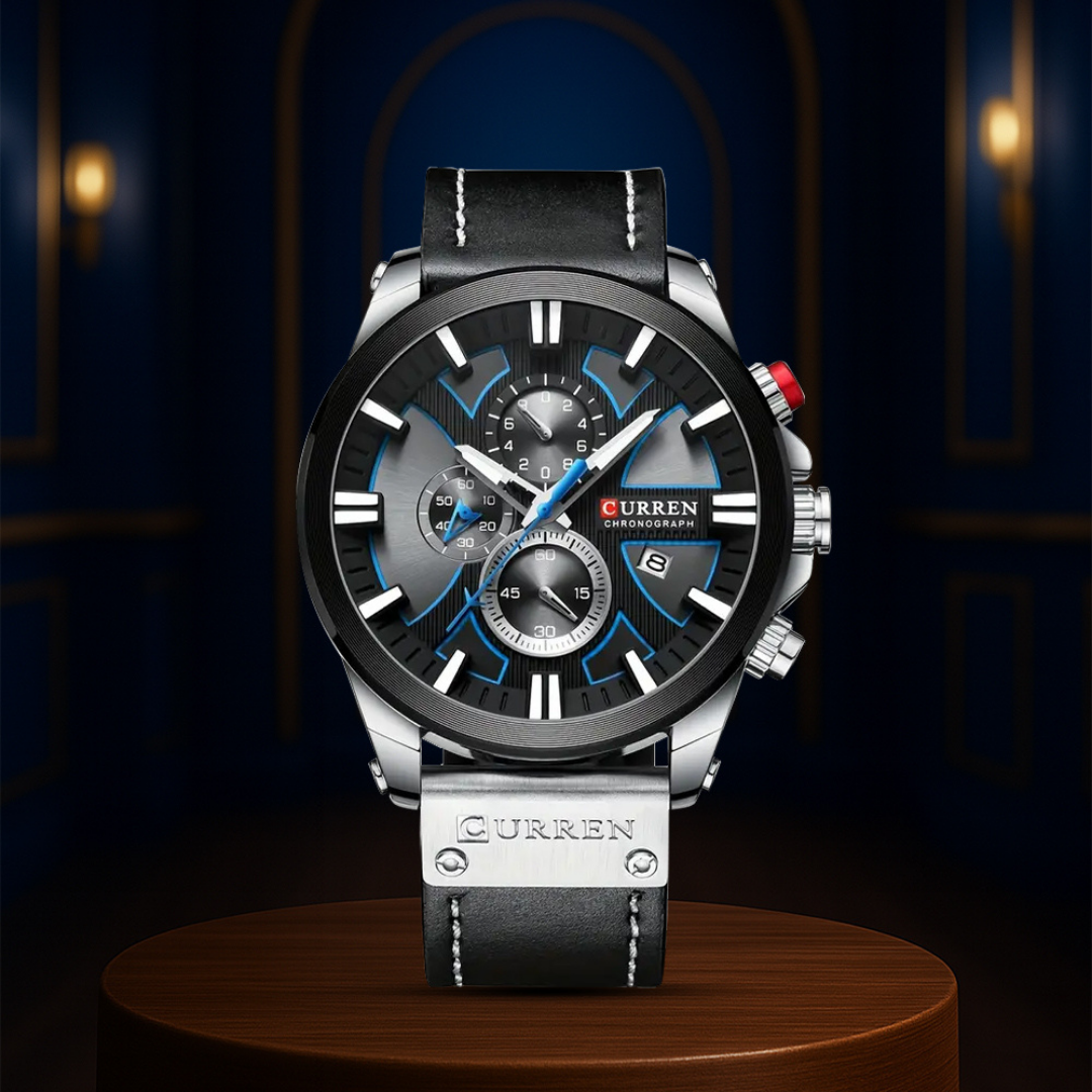 Easton | Reloj de cuarzo multifunción que brilla en la oscuridad para hombre | 49 mm