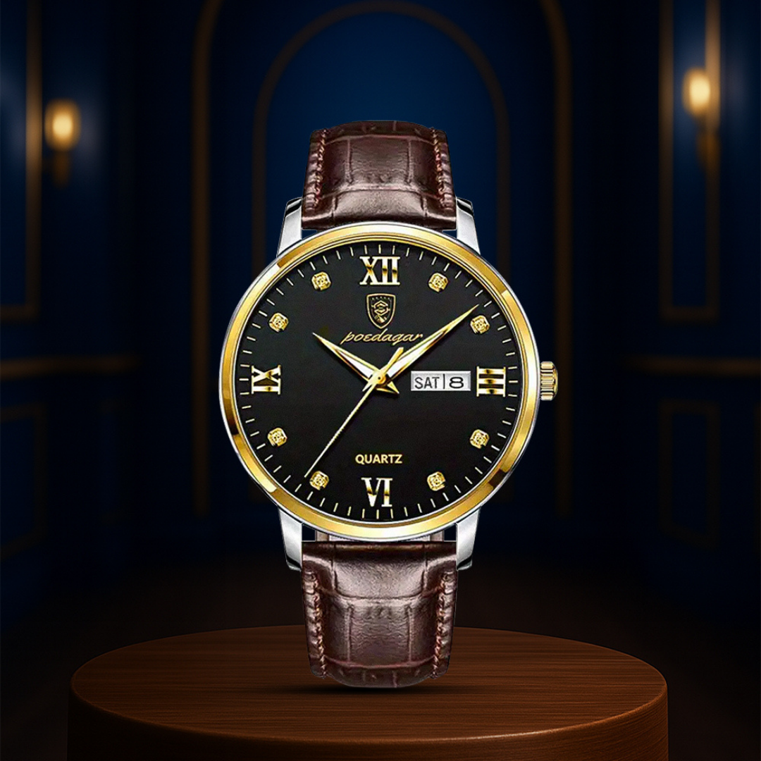 Enzo | Reloj de cuarzo elegante e impermeable para hombre | 42mm