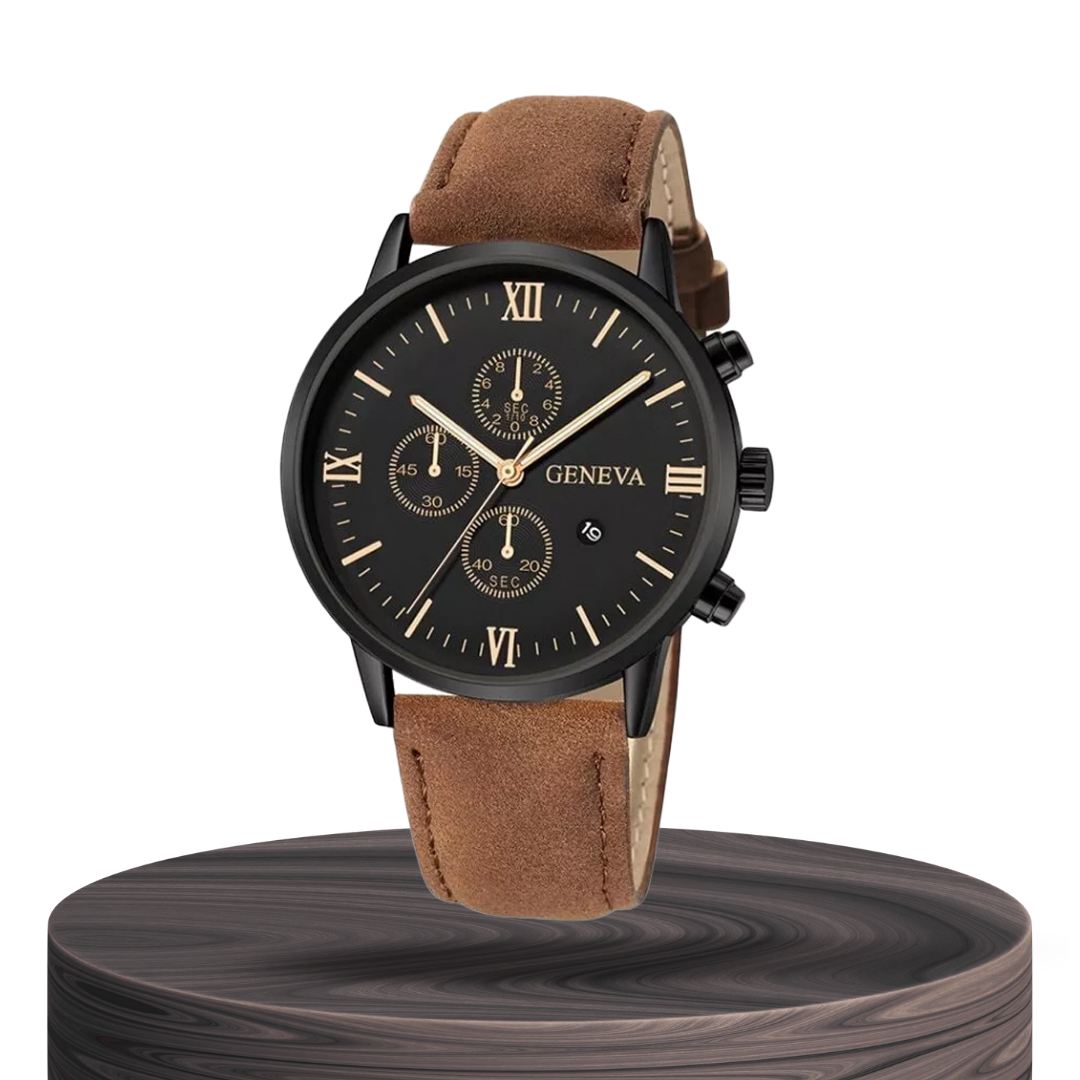 Reloj de cuarzo de estilo relajado Zachary con esfera analógica | 40.5 mm