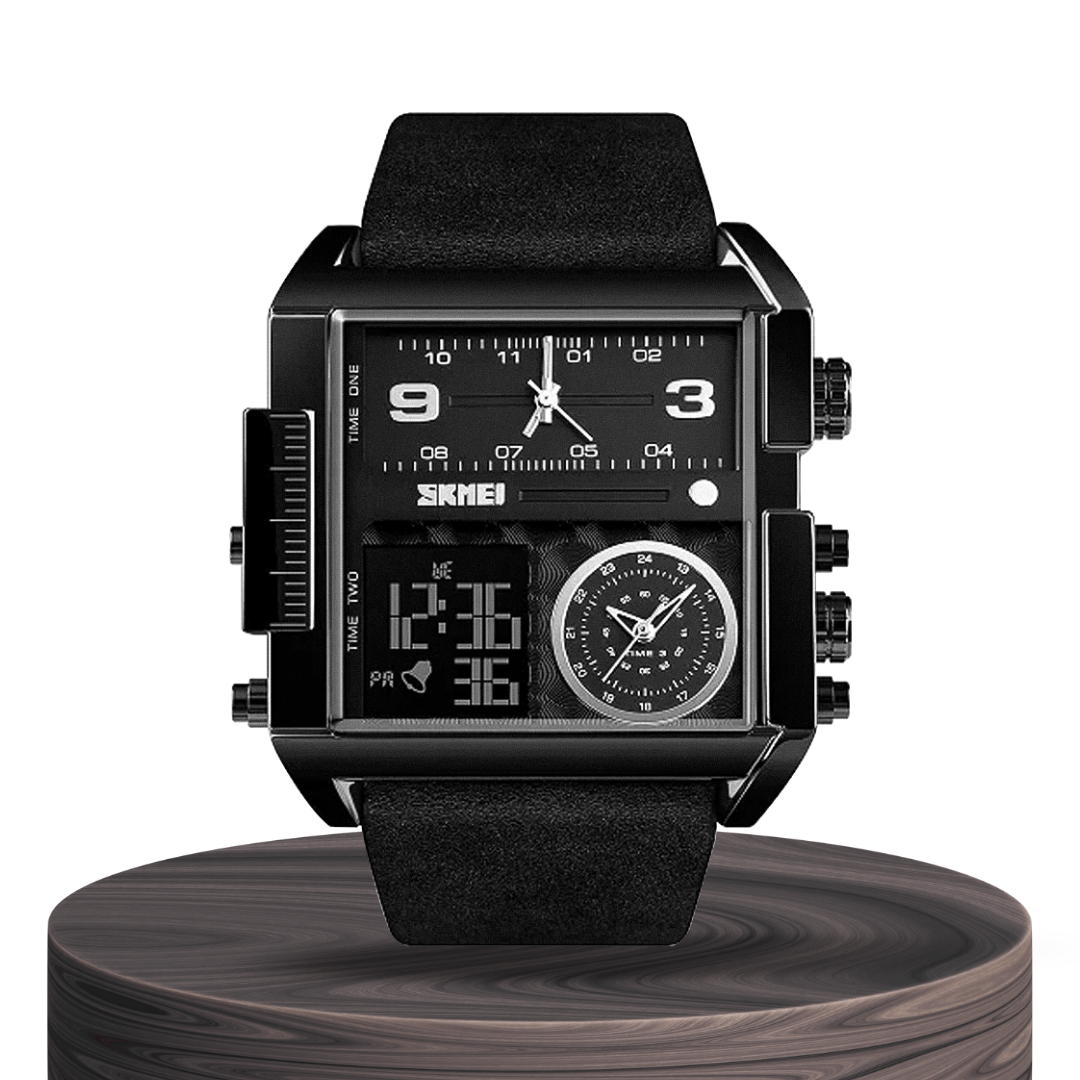 Alex | Reloj de pulsera de cuarzo con doble calendario para hombre | 51 mm