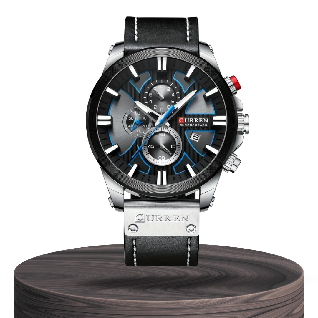 Easton | Reloj de cuarzo multifunción que brilla en la oscuridad para hombre | 49 mm