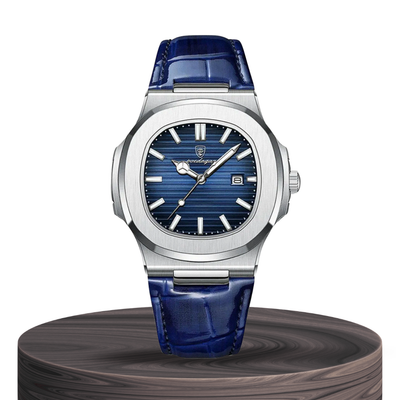 Elias | Estuche elegante combinado con una correa de cuero clásica | 40mm