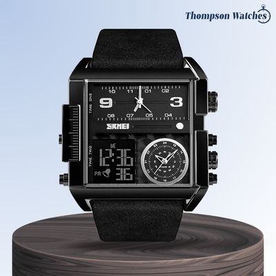 Alex | Reloj de pulsera de cuarzo con doble calendario para hombre | 51 mm