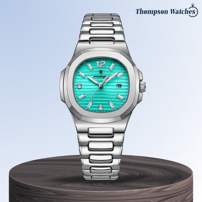 Evan | Reloj de diseño de acero integrado y pulido con detalles refinados de esfera | 31 mm