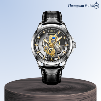 Orión | Reloj informal de negocios con diseño hueco de doble cara | 40.5 mm