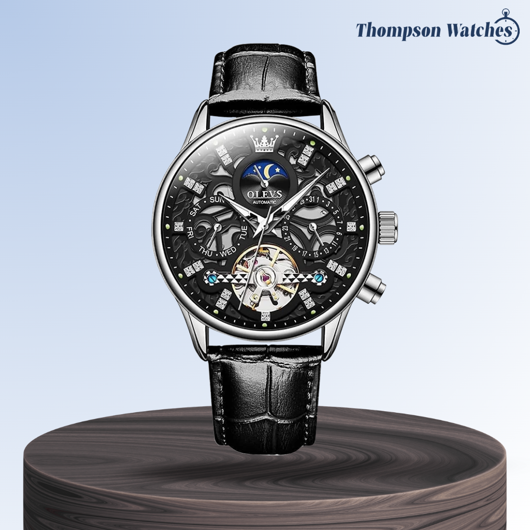 Emmett | Reloj mecánico automático con correa de piel | 40 mm