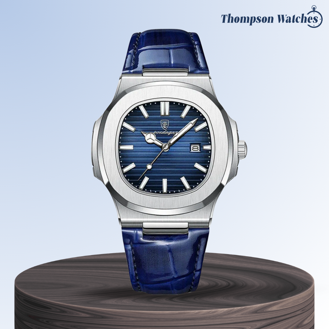 Elias | Estuche elegante combinado con una correa de cuero clásica | 40mm