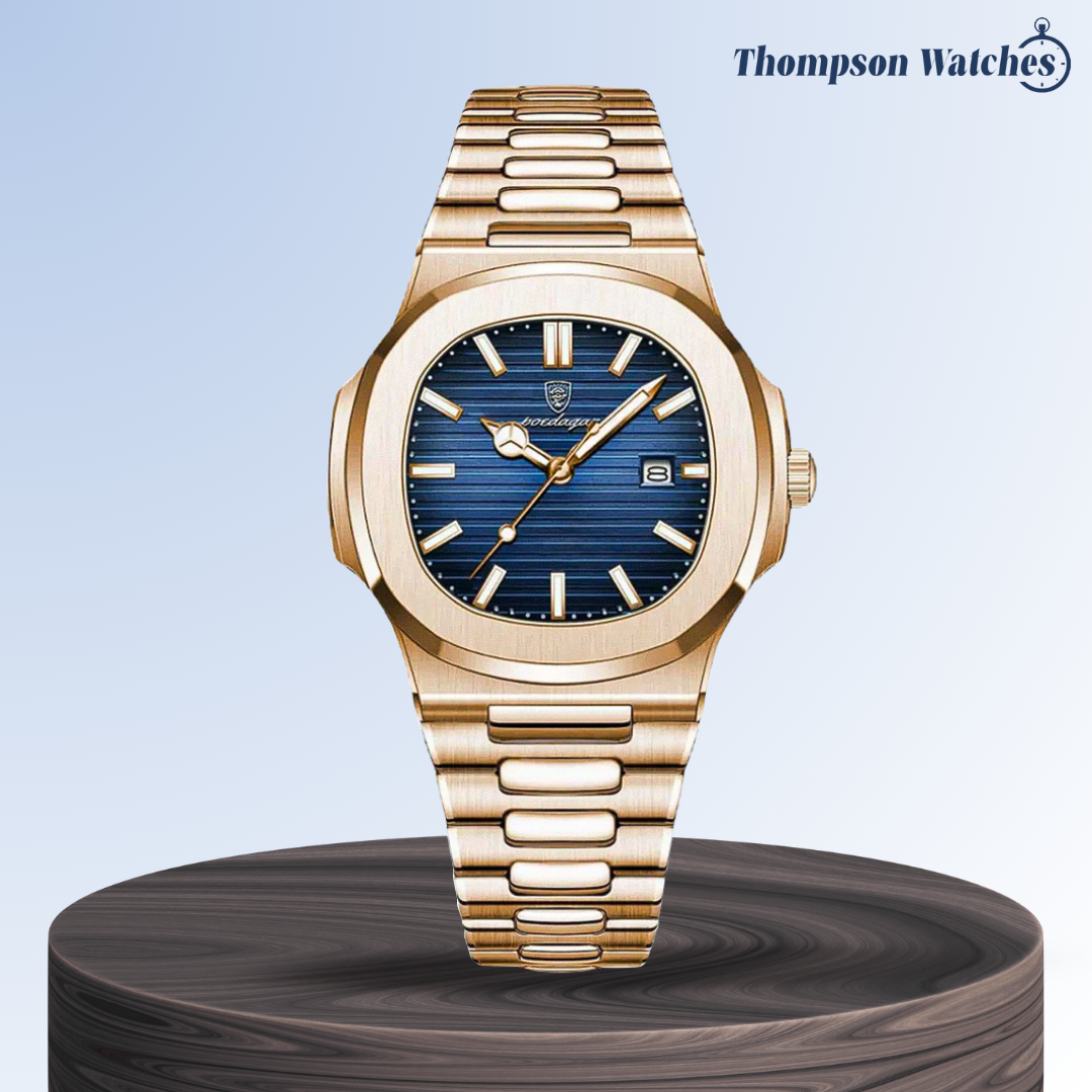 Adriel | Reloj de Marco de Acabado en Oro Rosa Refinado y Elegante | 40mm