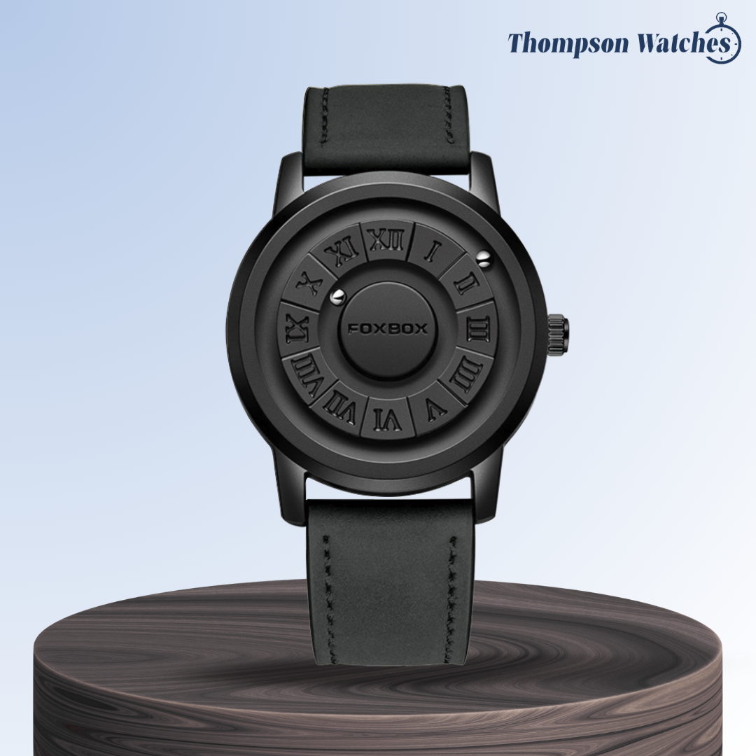 Max | Reloj de pulsera informal con esfera negra para hombre | 42 mm