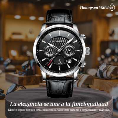 Rowan | Reloj de cuero de estilo militar | 42 mm