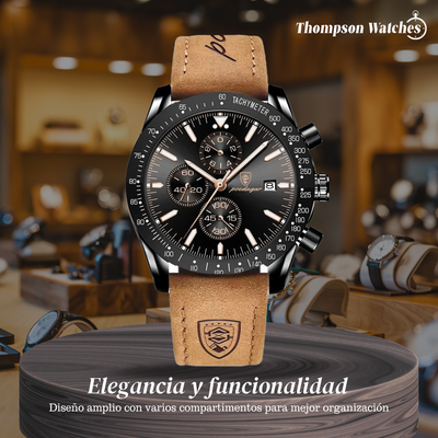 David | Elegante cronógrafo para hombre con correas versátiles | 44 mm