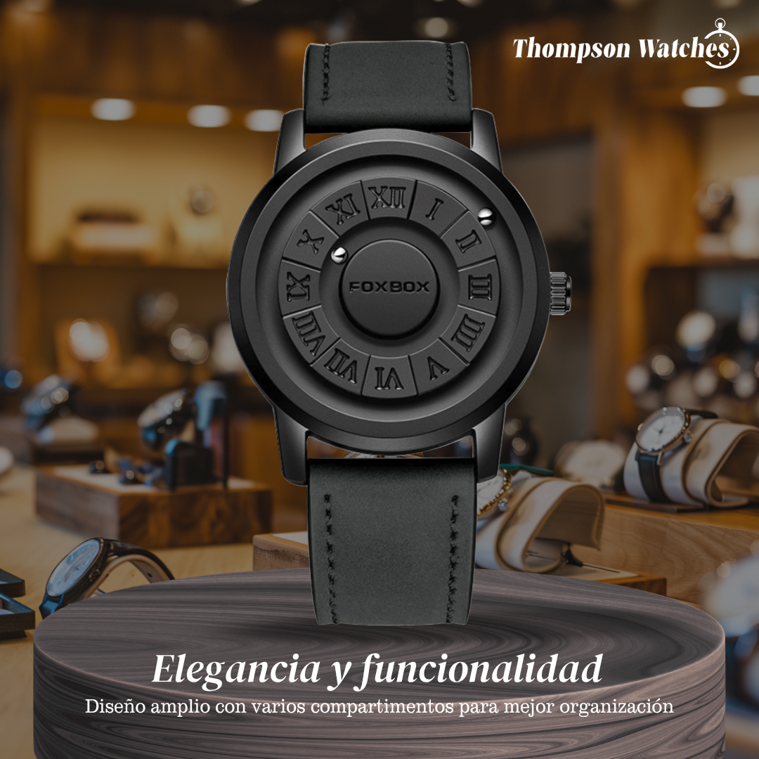 Max | Reloj de pulsera informal con esfera negra para hombre | 42 mm