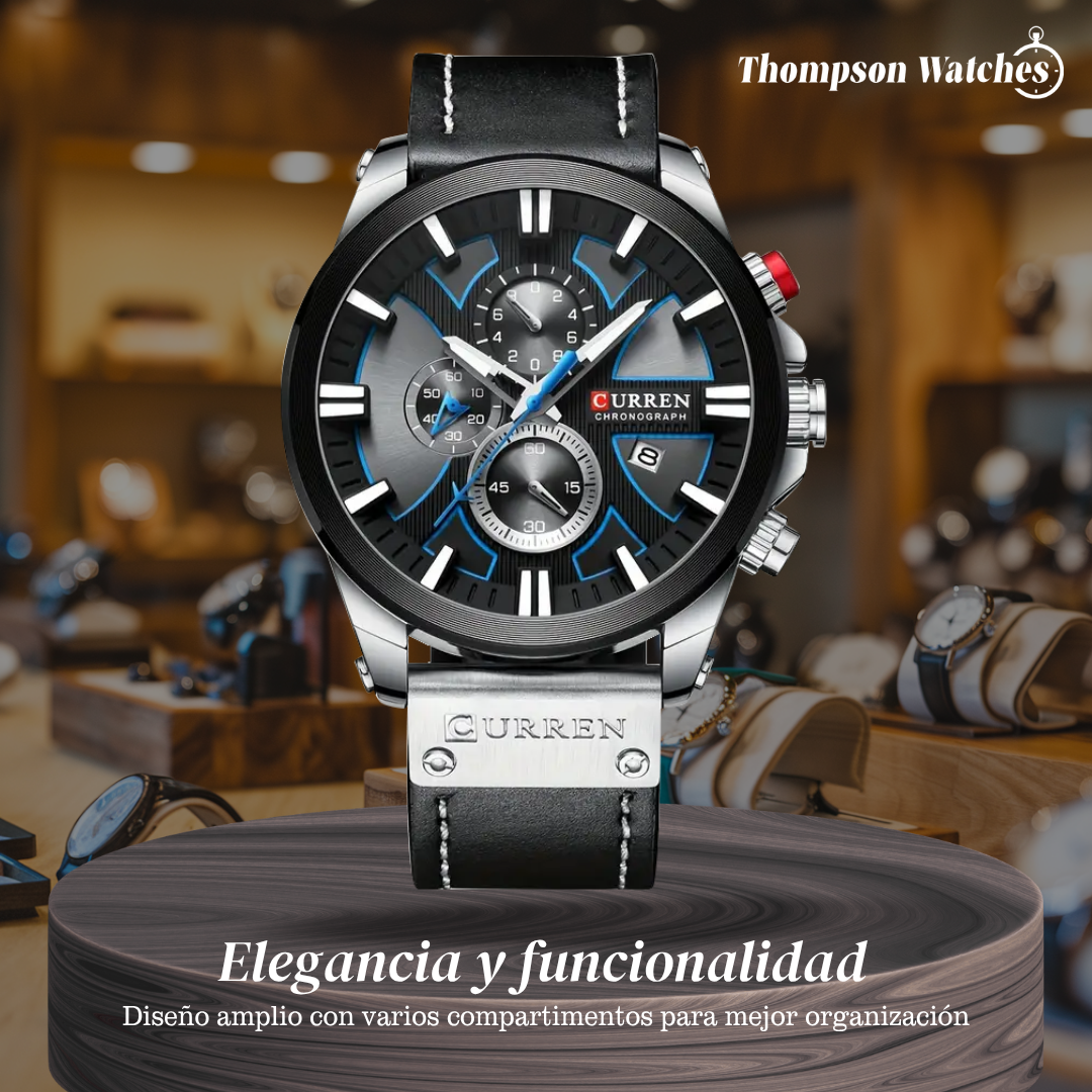 Easton | Reloj de cuarzo multifunción que brilla en la oscuridad para hombre | 49 mm