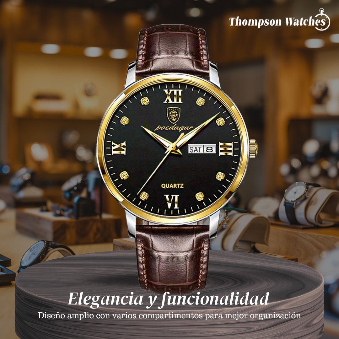 Enzo | Reloj de cuarzo elegante e impermeable para hombre | 42mm