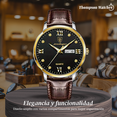 Enzo | Reloj de cuarzo elegante e impermeable para hombre | 42mm