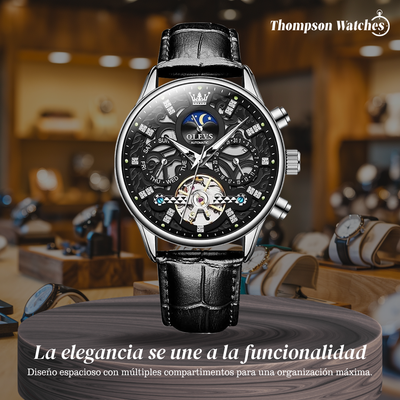 Emmett | Reloj mecánico automático con correa de piel | 40 mm