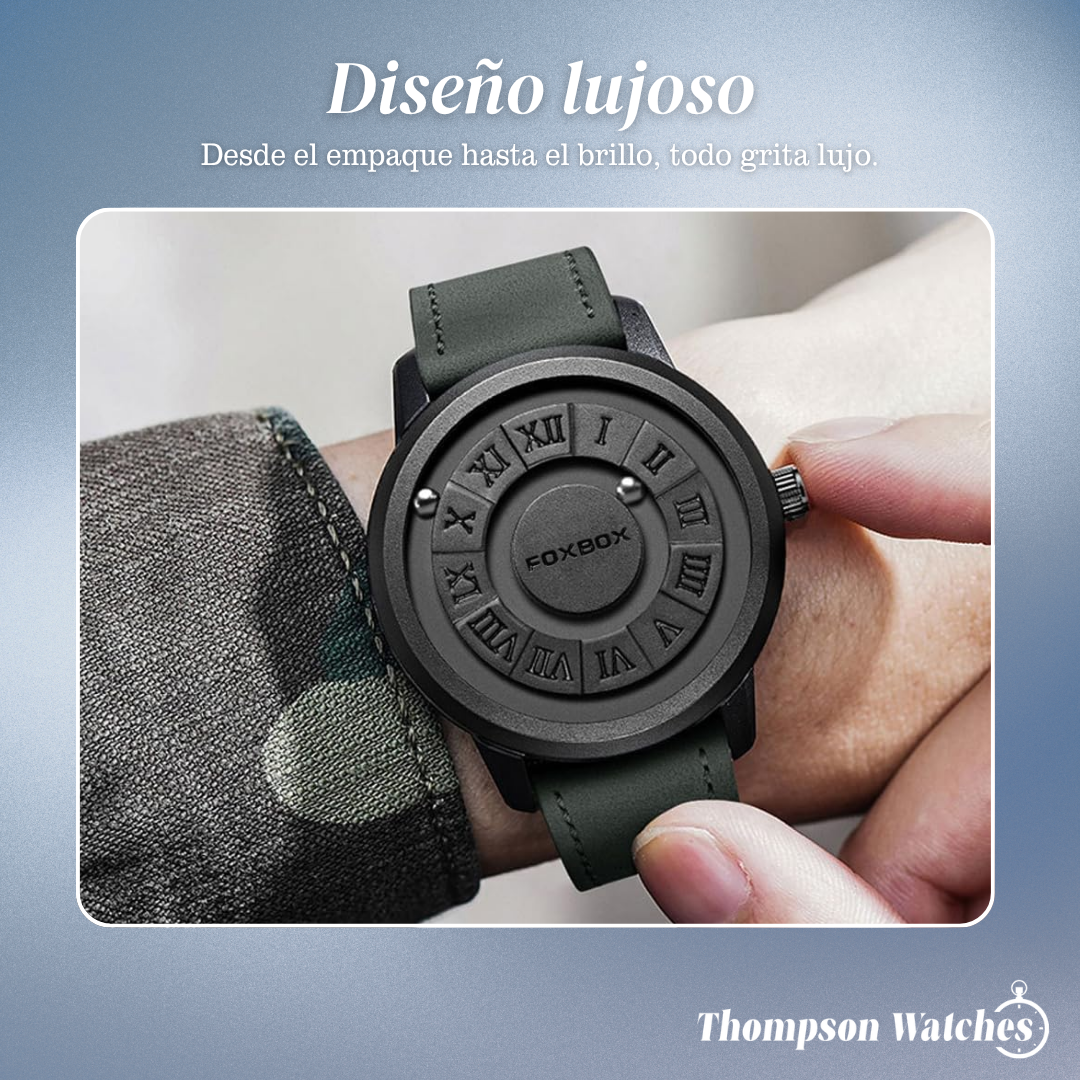 Max | Reloj de pulsera informal con esfera negra para hombre | 42 mm