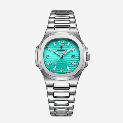 Evan | Reloj de diseño de acero integrado y pulido con detalles refinados de esfera | 31 mm