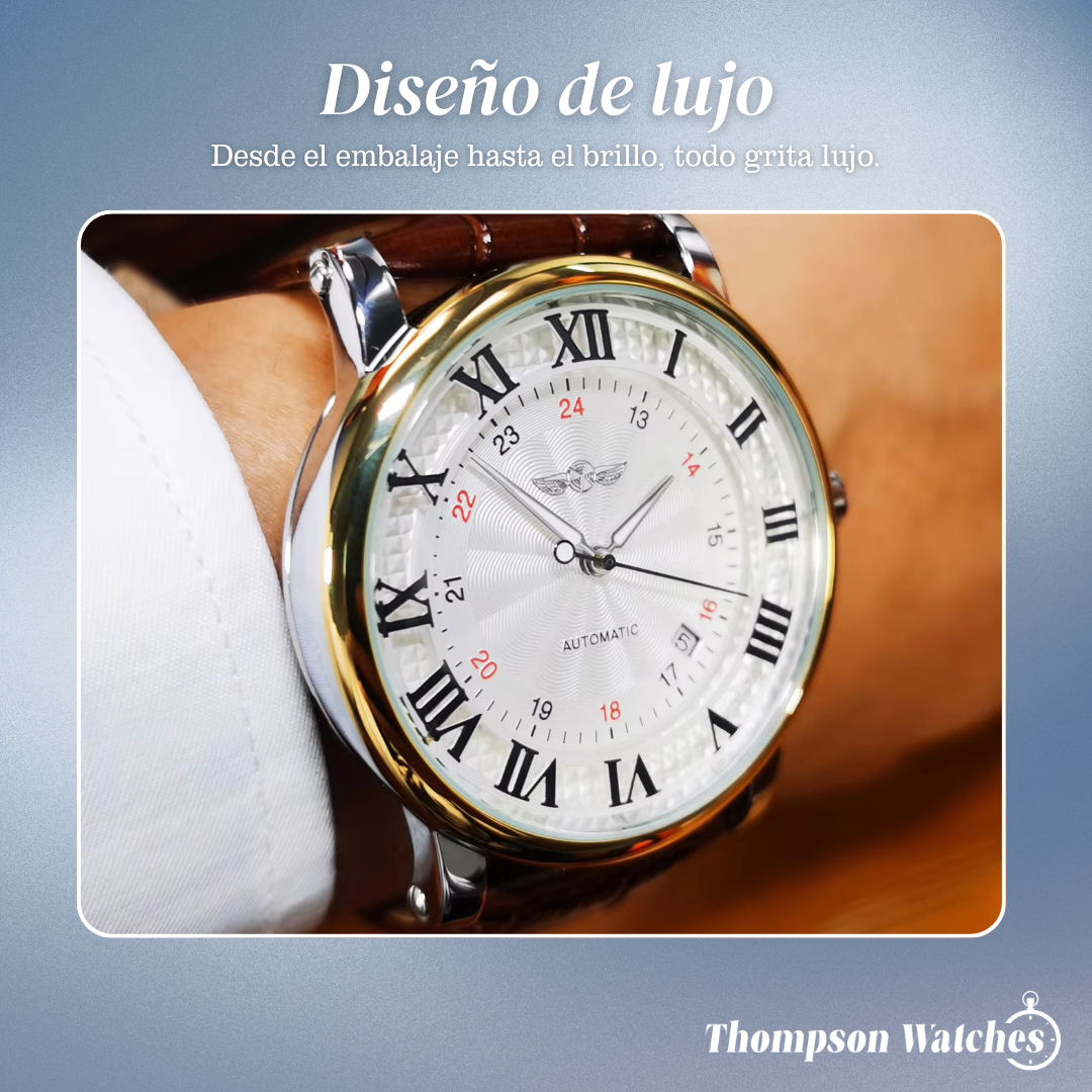 Daniel | Reloj mecánico clásico para hombre con números romanos | 45 mm