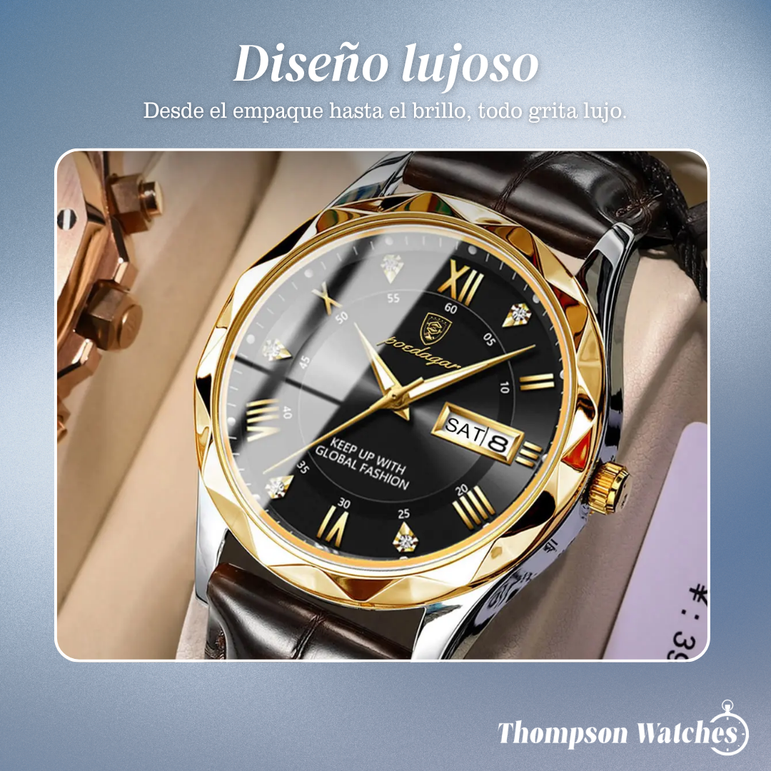 Levi | Reloj de cuarzo para hombre con fecha y día de la semana | 41 mm