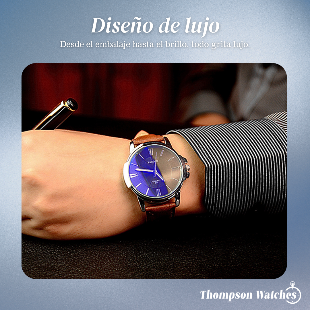 Gavin | Reloj de cuero y cristal opulento | 45 mm