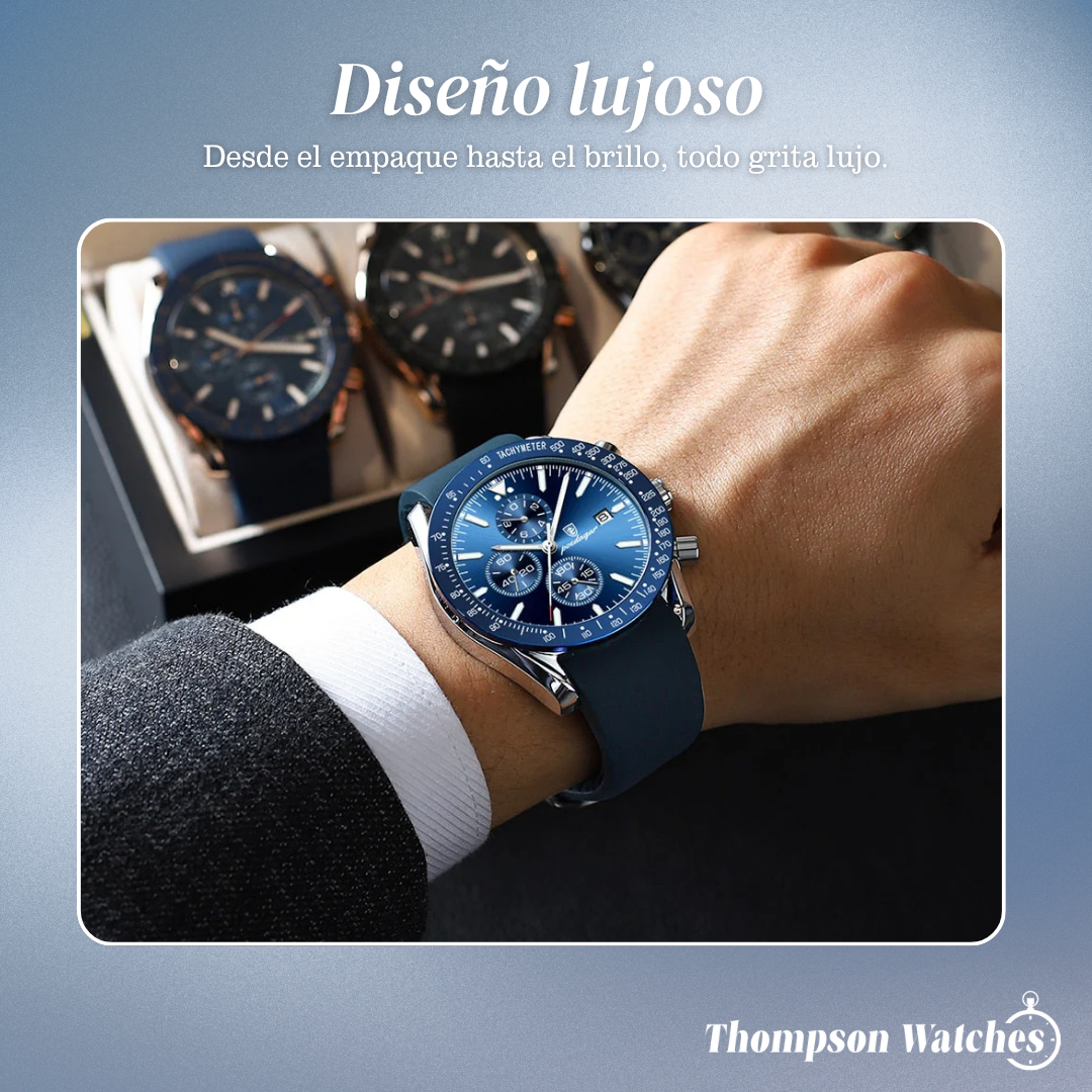 David | Elegante cronógrafo para hombre con correas versátiles | 44 mm