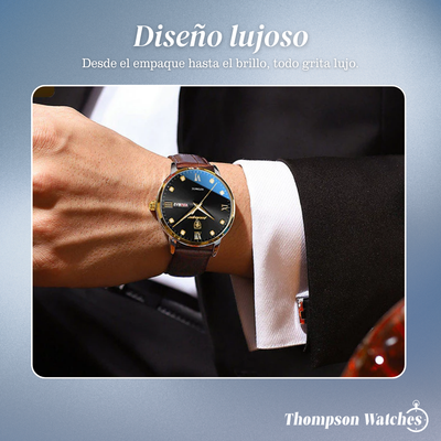 Enzo | Reloj de cuarzo elegante e impermeable para hombre | 42mm