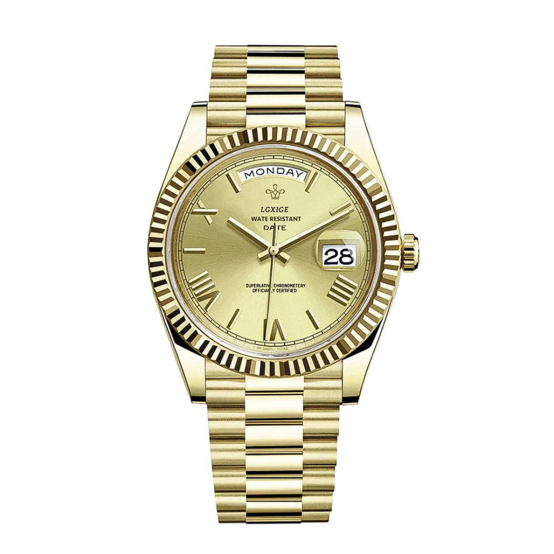 Reloj Frederick | Líneas precisas y estilo clásico de día y fecha | 40 mm