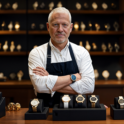 Orión | Reloj informal de negocios con diseño hueco de doble cara | 40.5 mm