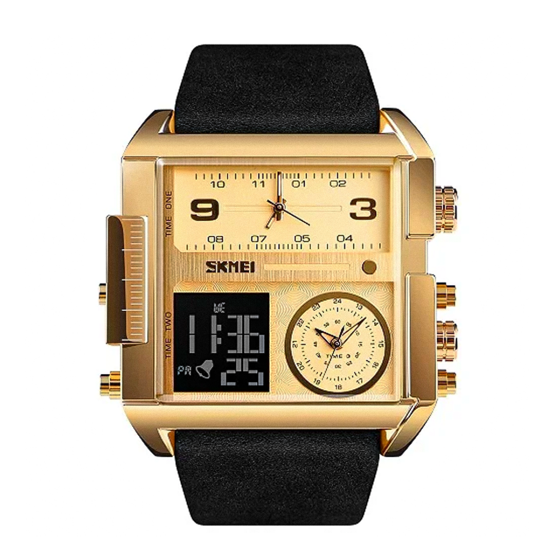 Alex | Reloj de pulsera de cuarzo con doble calendario para hombre | 51 mm