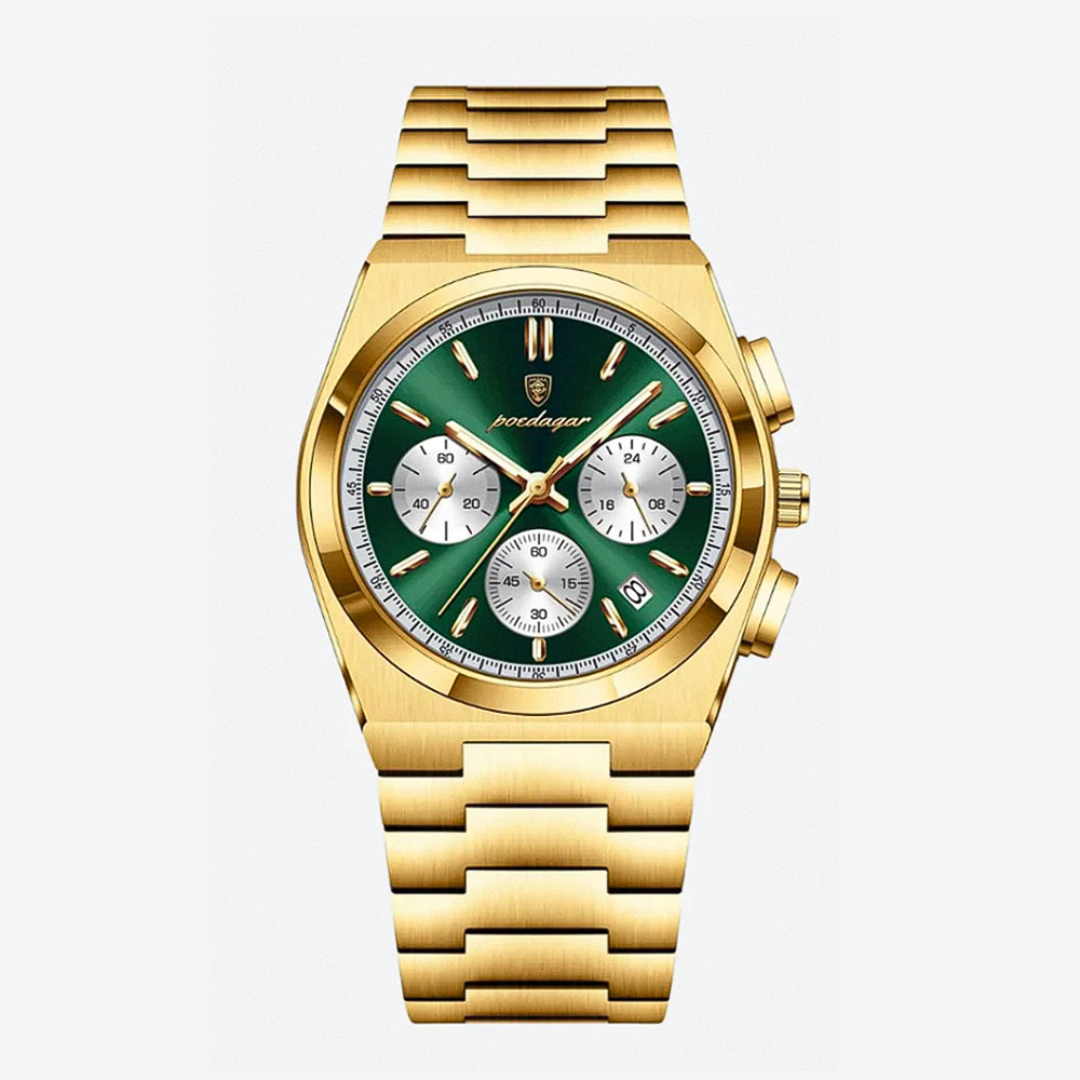 Logan | Reloj Moderno de Cronógrafo con Acabado en Acero Pulido | 40mm