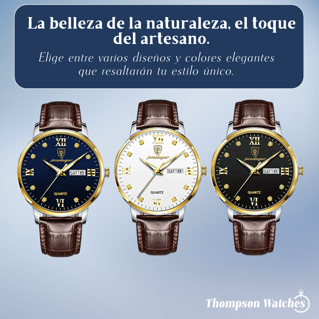 Enzo | Reloj de cuarzo elegante e impermeable para hombre | 42mm