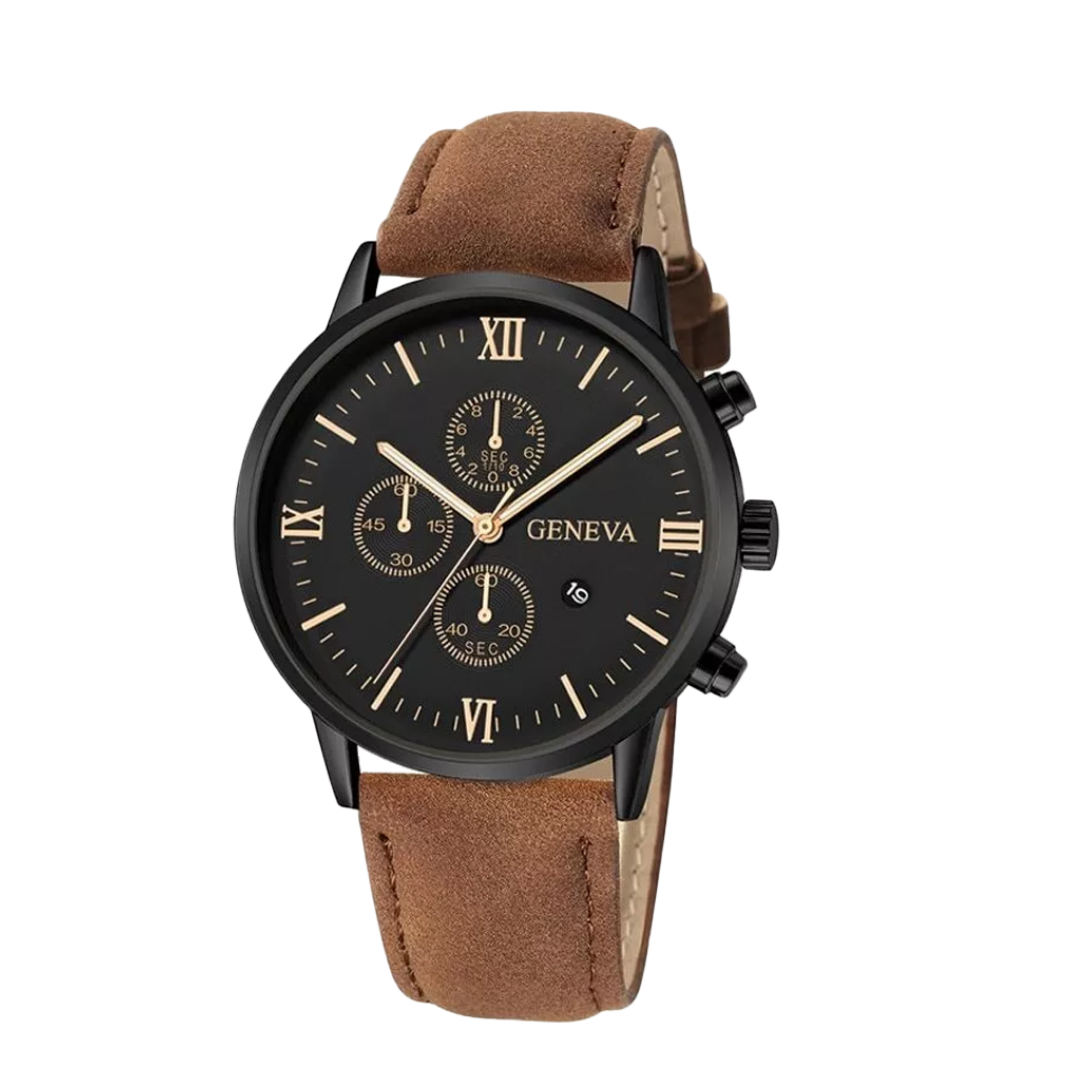 Reloj de cuarzo de estilo relajado Zachary con esfera analógica | 40.5 mm