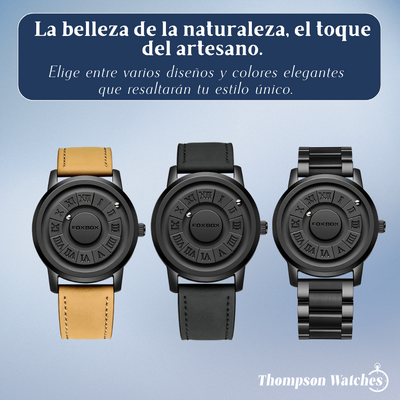 Max | Reloj de pulsera informal con esfera negra para hombre | 42 mm